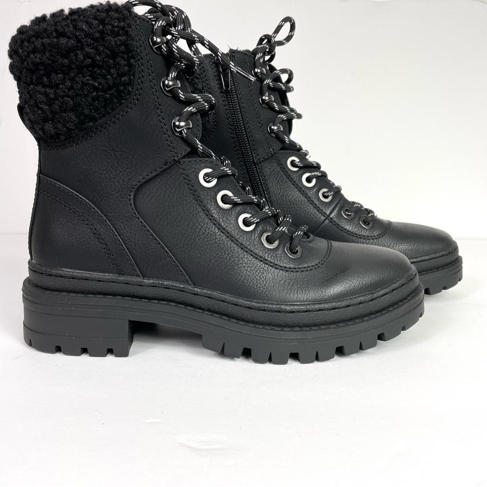 New Steve Madden Keystone Black Faux Fur Boots